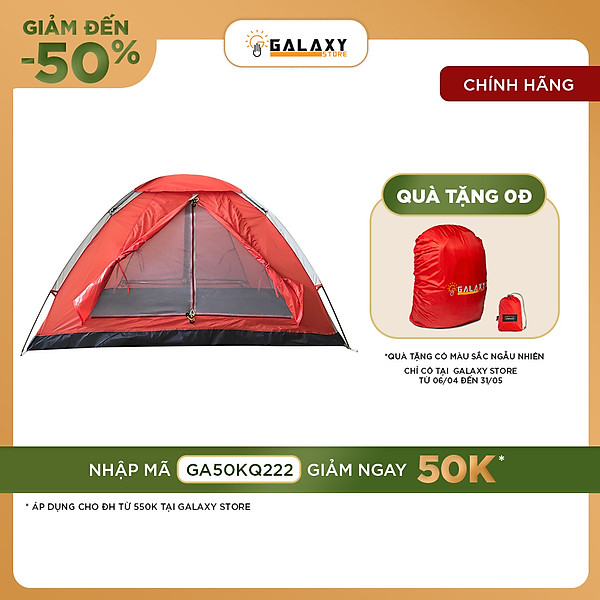 Lều 2 Người Phượt Cắm Trại Du Lịch Galaxy Store Tetragon 2PLE01 Hàng Xuất Khẩu Châu Âu (Màu Ngẫu Nhiên)