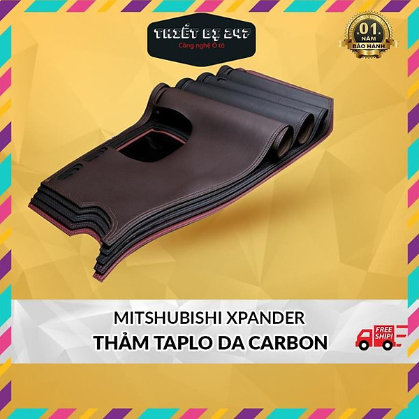 Thảm Taplo Da Carbon xe Mitsu Xpander 2018 2019 2020 cao cấp