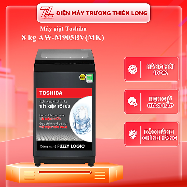 Máy giặt Toshiba 8 kg AW-M905BV(MK) - Hàng chính hãng (Chỉ giao HCM)
