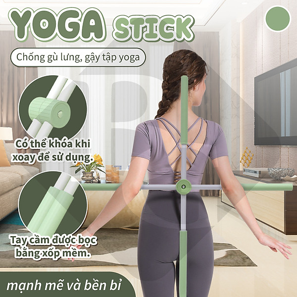 Con Lăn Massage Tập Gym, Yoga, Thể Hình - Gậy tập thẳng lưng, vai, gậy chống gù lưng, gậy tập yoga gậy chống gù lưng tập yoga bằng thép không gỉ(hàng nhập khẩu)