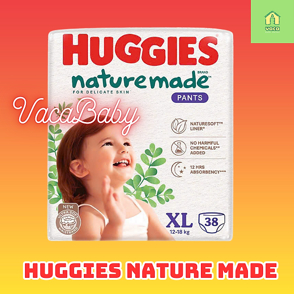 Tã Quần Siêu Cao Cấp Huggies Platinum Nature Made XL38 (38 Miếng)
