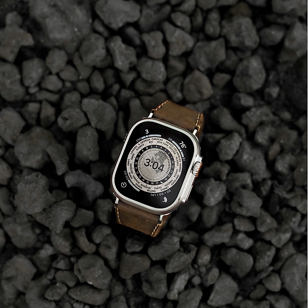 Dây da dành cho Apple Watch Ultra , chất liệu da bò, hiệu Khắc Tên - Hàng chính hãng