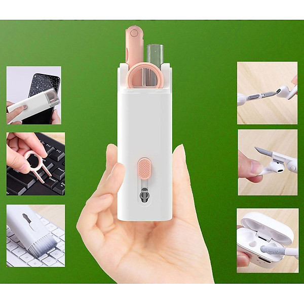 Bộ Dụng Cụ Vệ Sinh Tai Nghe, Bàn Phím Máy Tính Đa Năng 7 Trong 1, Nhỏ Gọn, Tiện Lợi - Hàng Chính Hãng