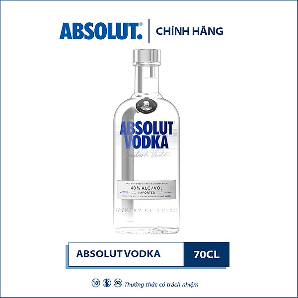 {Freeship 50K} Rượu Vodka Absolut 700ml 39% - 41% - Không Kèm Hộp