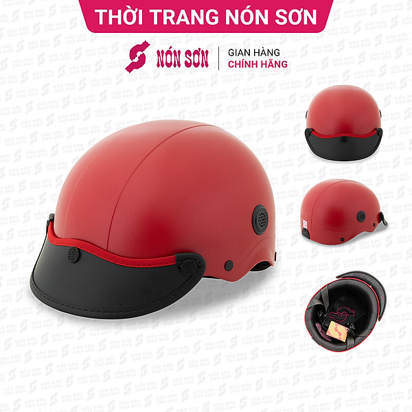 Mũ bảo hiểm nửa đầu lỗ thông gió chính hãng NÓN SƠN TG-ĐO356
