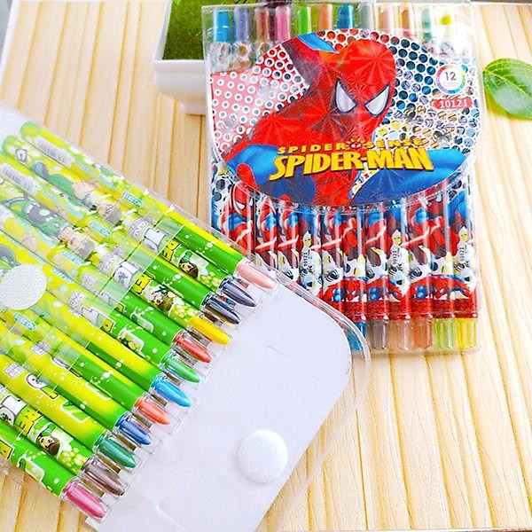 Vỉ 12 cây bút sáp vặn tô màu loại đẹp chất lượng cao