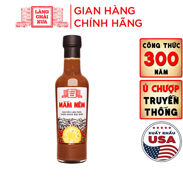 Đặc Sản Phan Thiết - Mắm Nêm Pha Sẵn Cao Cấp Làng Chài Xưa, Nguyên Liệu Tươi, Thơm Ngon Đặc Biệt, Chai Thủy Tinh 300G