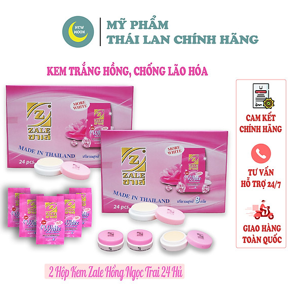 Kem Dưỡng Trắng Da Z Zale Hồng Ngọc Trai 8G – 1 Hộp 24 Hủ