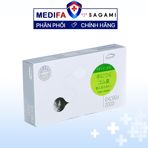 Bao Cao Su Sagami Exceed 2000 Siêu Mỏng 0,03 mm Hai Lớp Lượn Sóng Hộp 12 Chiếc Nhật Bản
