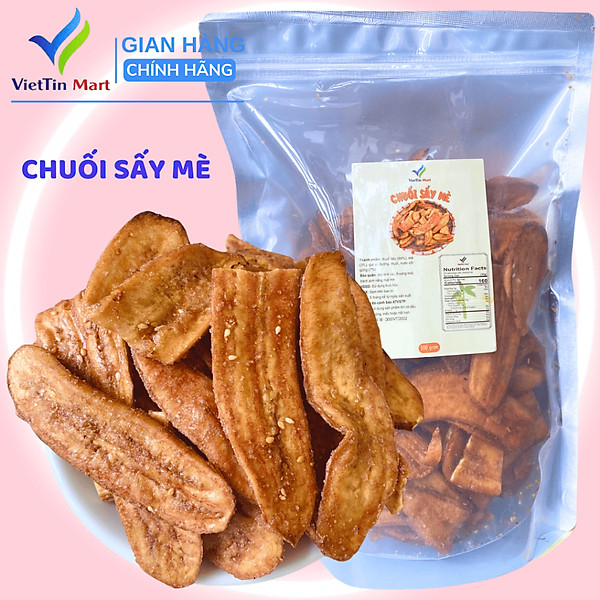 Chuối Mè sấy Giòn Loại Ngon VIETTIN MART 500GR