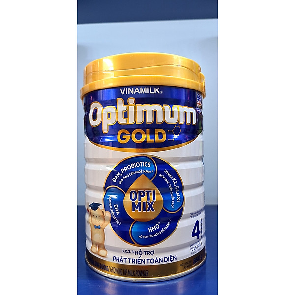 Sữa Bột Vinamilk Optimum Gold Step 4 Hộp Thiếc 850G