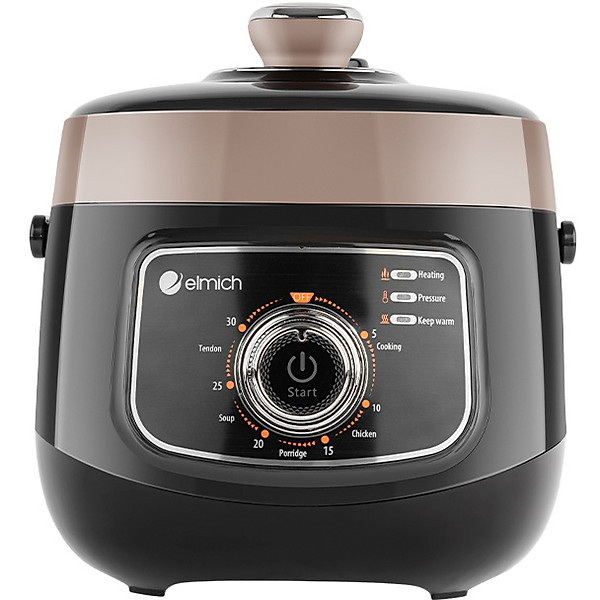 Nồi áp suất Elmich PCE-1805 dung tích 2.5L - Hàng Chính Hãng - Đen