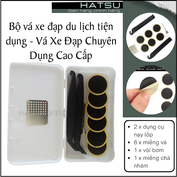Bộ vá xe đạp du lịch tiện dụng - Vá Xe Đạp Chuyên Dụng Cao Cấp Dòng Không Cần Thêm Keo Sử Dụng Khẩn Cấp - 6 Miếng Và Dụng Cụ Mở Kèm Theo