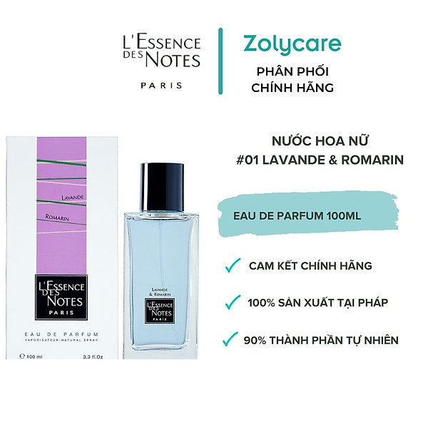 Nước Hoa L’ Essence Des Notes Lavande And Romanrin Eau De Parfum 100Ml
