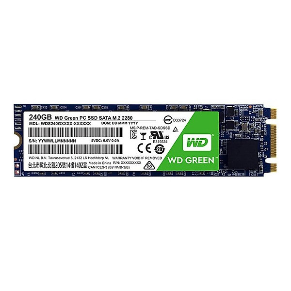 Ổ cứng SSD WD G2 240GB Chuẩn M.2 Green – Hàng Chính Hãng