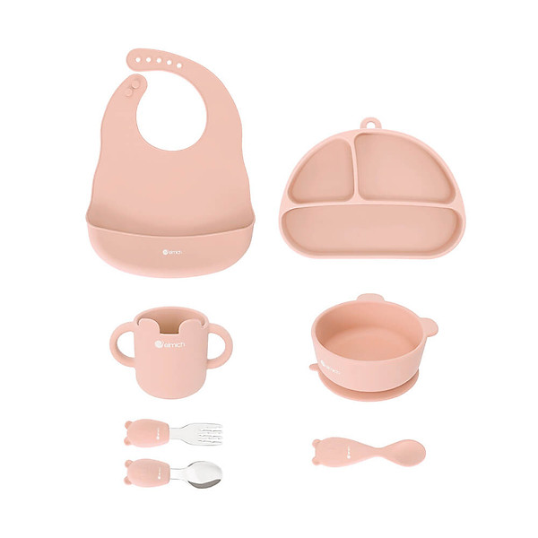 Bộ ăn dặm 7 món silicon cao cấp Elmich Babycare EL-0011