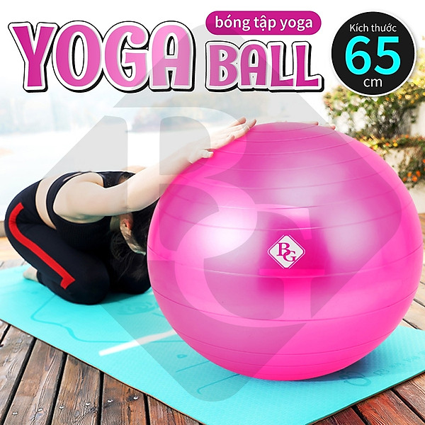 KHÔNG KÈM BƠM Bóng tập Yoga Bóng Yoga Tròn Cỡ Đại 65cm Cao Cấp BG (hàng nhập khẩu)