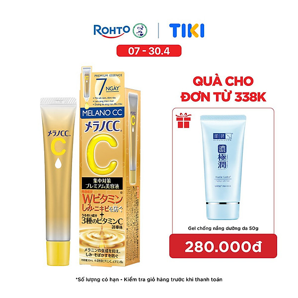 Tinh chất vitamin C dưỡng trắng, mờ thâm cao cấp Melano CC Premium Whitening Essence 20ml
