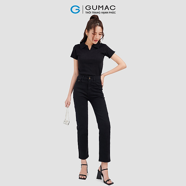 Áo thun nữ Gumac ATC09051 cổ mổ trụ tay ngắn phom ôm trẻ trung