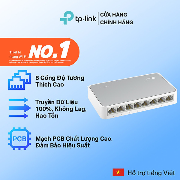 TP-Link TL-SF1008D - Bộ Chia Tín Hiệu Để Bàn 8 cổng 10/100Mbps - Hàng Chính Hãng