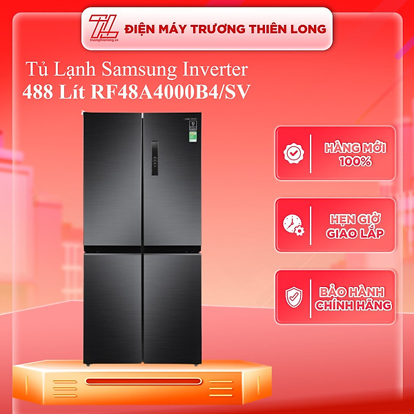 Tủ lạnh Samsung Inverter 488 lít RF48A4000B4/SV - Chỉ giao HCM
