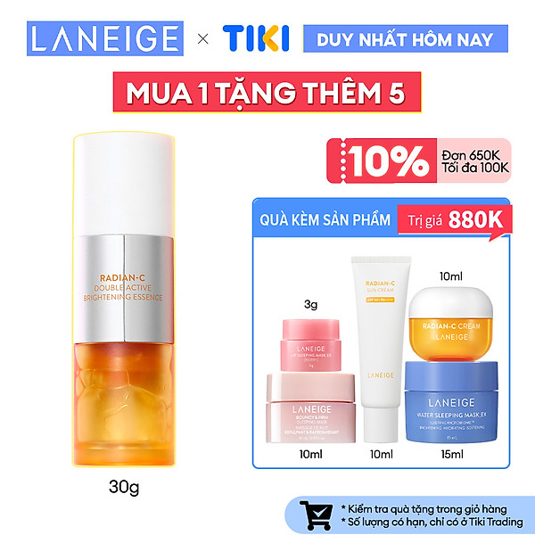 Tinh Chất Phục Hồi và Dưỡng Sáng Da Chuyên Sâu Laneige Radian-C Double Active Brightening Essence 30G
