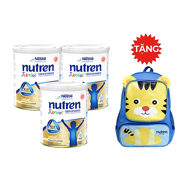 Combo 3 Lon Sữa Dinh Dưỡng Nutren Junior 850G