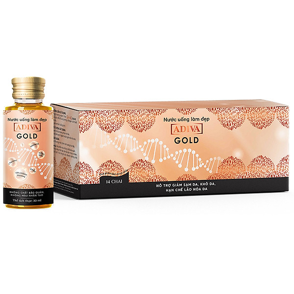 Nước uống làm đẹp Collagen ADIVA Gold (14 lọ x 30ml /hộp)
