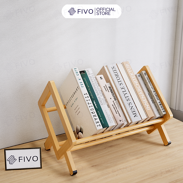 Kệ Sách Gỗ Tre Tự Nhiên Để Bàn Mini FB28 FIVO Dễ Lắp Ráp, Tiết Kiệm Diện Tích, Decor Trang Trí Bàn Học Và Bàn Làm Việc