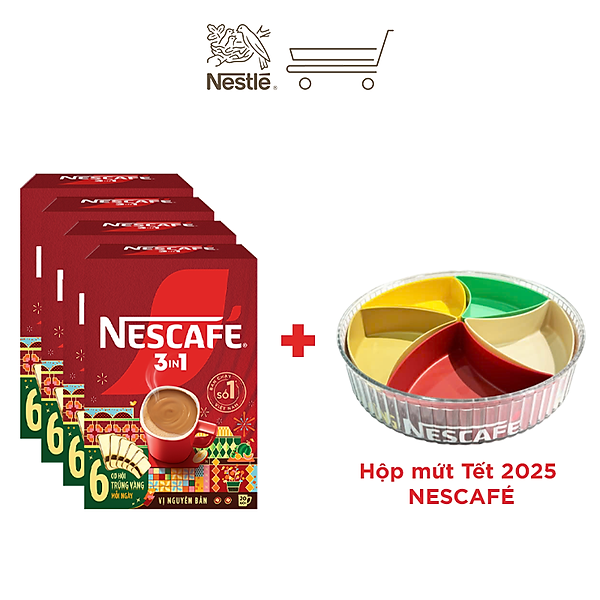Combo 4 hộp NESCAFÉ 3in1 VỊ NGUYÊN BẢN ( 16g x 20 gói)