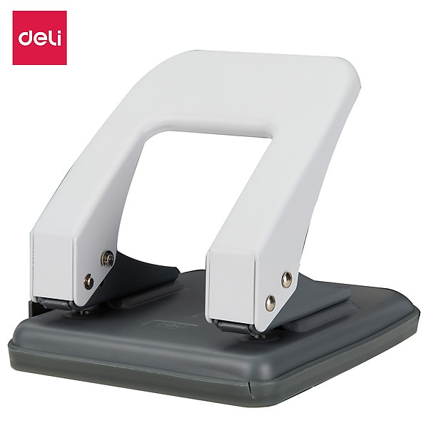 Máy Đục Lỗ 35 Tờ Deli, Xanh Dương, Ghi Xám - 1 Cái E0104