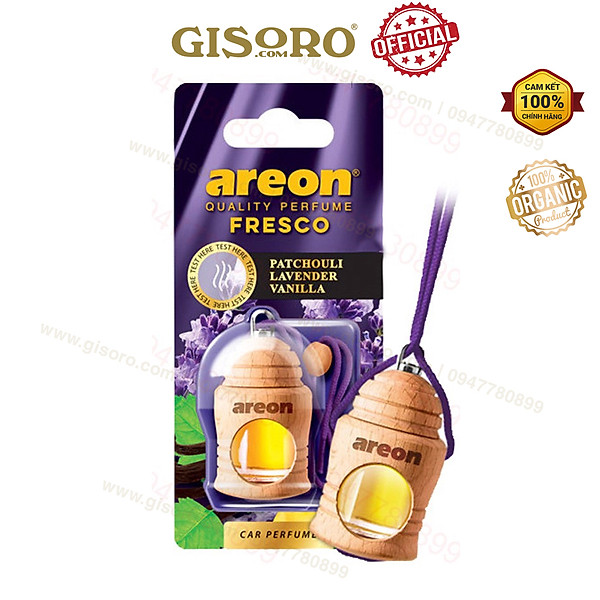 Tinh dầu treo ô tô Areon Presco Patchouli - Lavender - Vanilla ( Dịu Nhẹ - Bùi )