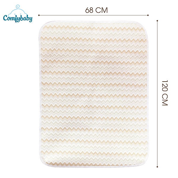 Tấm lót chống thấm thay tã cho bé 4 lớp 100% Sợi Tre Bamboo / Organic cotton (Cotton hữu cơ) thoáng khí, chống thấm nước Comfybaby