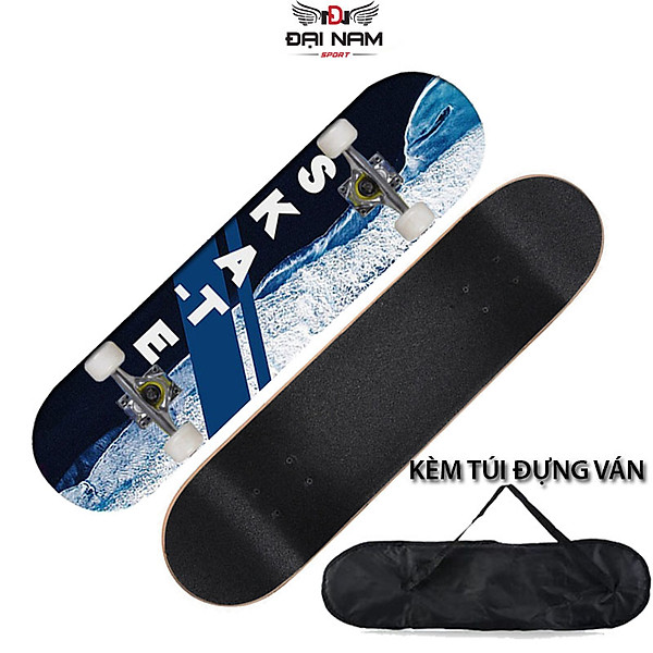 Ván Trượt Thể Thao Mặt Nhám Kích Thước 80cm Chịu Lực 120kg Đại Nam Sport + Kèm Túi Đựng Ván (Chọn Màu)