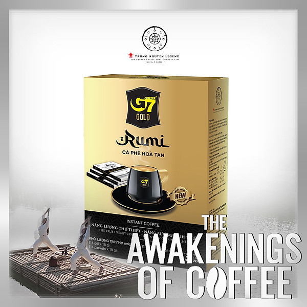 Trung Nguyên Legend - Cà phê sữa hòa tan G7 Gold Rumi - Hộp 14 gói x 18gr