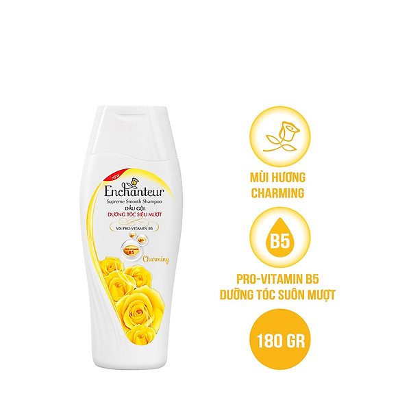 Dầu gội nước hoa Enchanteur Charming nồng nàn duyên dáng dưỡng tóc siêu mượt 180gr