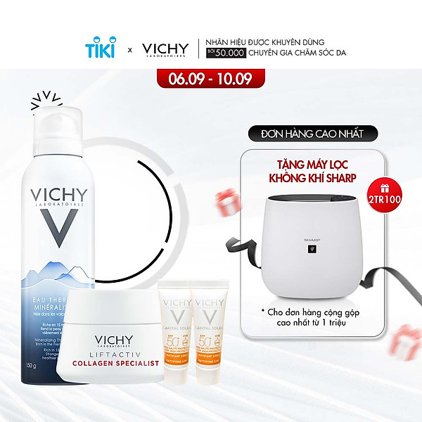 Bộ sản phẩm cấp ẩm và bảo vệ da dành cho ban ngày Vichy Mineralizing Water