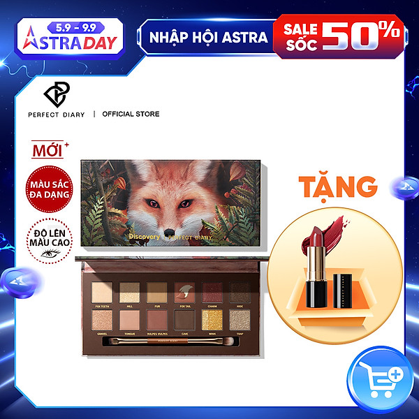 Bảng Phấn Mắt Màu Nhũ Perfect Diary 12 Màu (Bảng Mắt Fox, Koi)