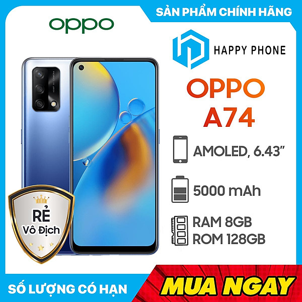 Điện Thoại Oppo A74 (8GB/128GB) –  Hàng Chính Hãng