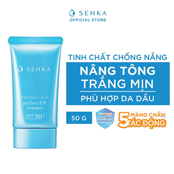 Sữa Chống Nắng Senka Kiềm Dầu, Mịn Lì Cho Da Dầu Perfect UV Milk SPF50+ PA++++ 40ml