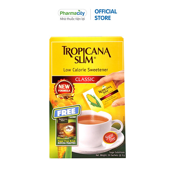 Đường ăn kiêng Tropicana Slim (Hộp 50 gói x 2g)