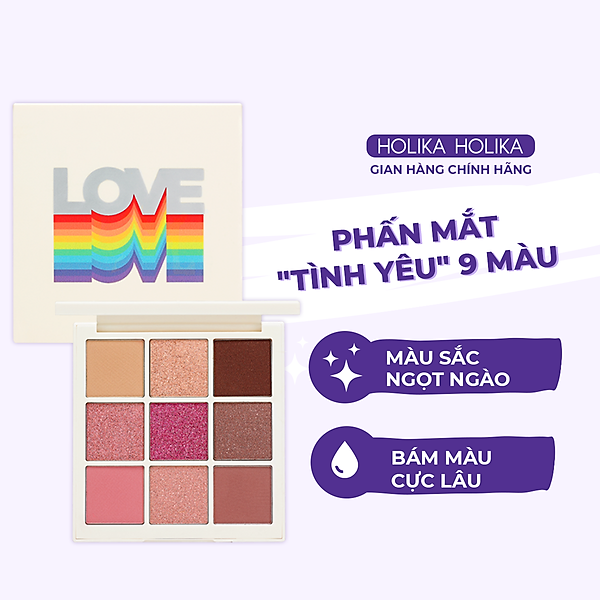 Bảng Phấn Mắt 9 Ô Holika Holika Love Shadow Palette 1,5Gx9
