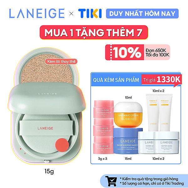 Phấn Nước Trang Điểm Kiềm Dầu Thế Hệ Mới Cho Lớp Nền Mịn Lì Laneige Neo Cushion Matte 15G + Kèm Lõi Thay Thế