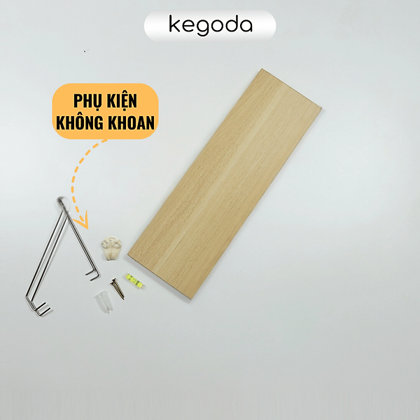 Kệ Gỗ Treo Tường Không Khoan Nhiều Màu, Dùng Decor Trang Trí KEGODA KT55