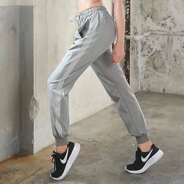 Quần Dài Jogger Nữ Phản Quang Vải Dù Siêu Xịn