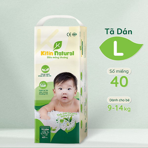 Tã Bỉm Dán Kitin Natural Size Nb56/S50/M44/L40