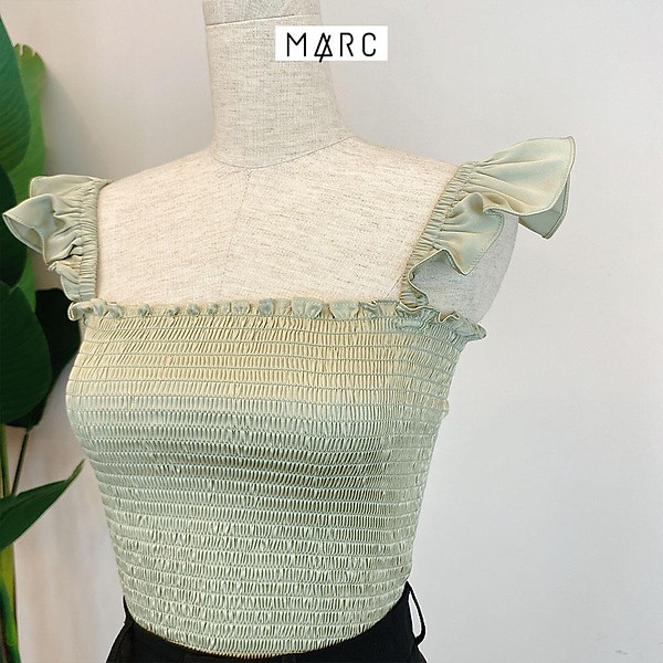 Áo kiểu nữ Marc Fashion ôm smocking tay con FAVH0503