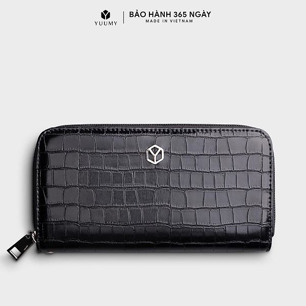 Ví cầm tay nữ đơn giản vân da cá sấu Yuumy YV82