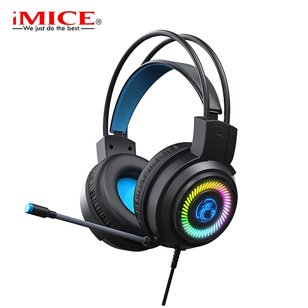 Tai Nghe Có Dây Chụp Tai IMICE HD-480 Apedra Đèn Led RGB Có Mic HD Voice Âm Thanh Chất Lượng Cao Chùm Kín Cách Âm Êm Tai Nghe Nhac Chơi Game Dùng Lâu Không Đau – Hàng Chính Hãng