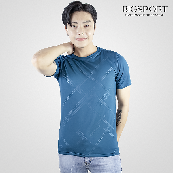 Áo Thun Nam Họa Tiết Dập Vân Phông Trơn Basic Unisex Thun Thể Thao Form Rộng Thoáng Mát Cao Cấp Big Sport